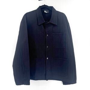 The Kooples Workwear Denim Jacket Mens Sz Large NWT Quilted Coat Classic